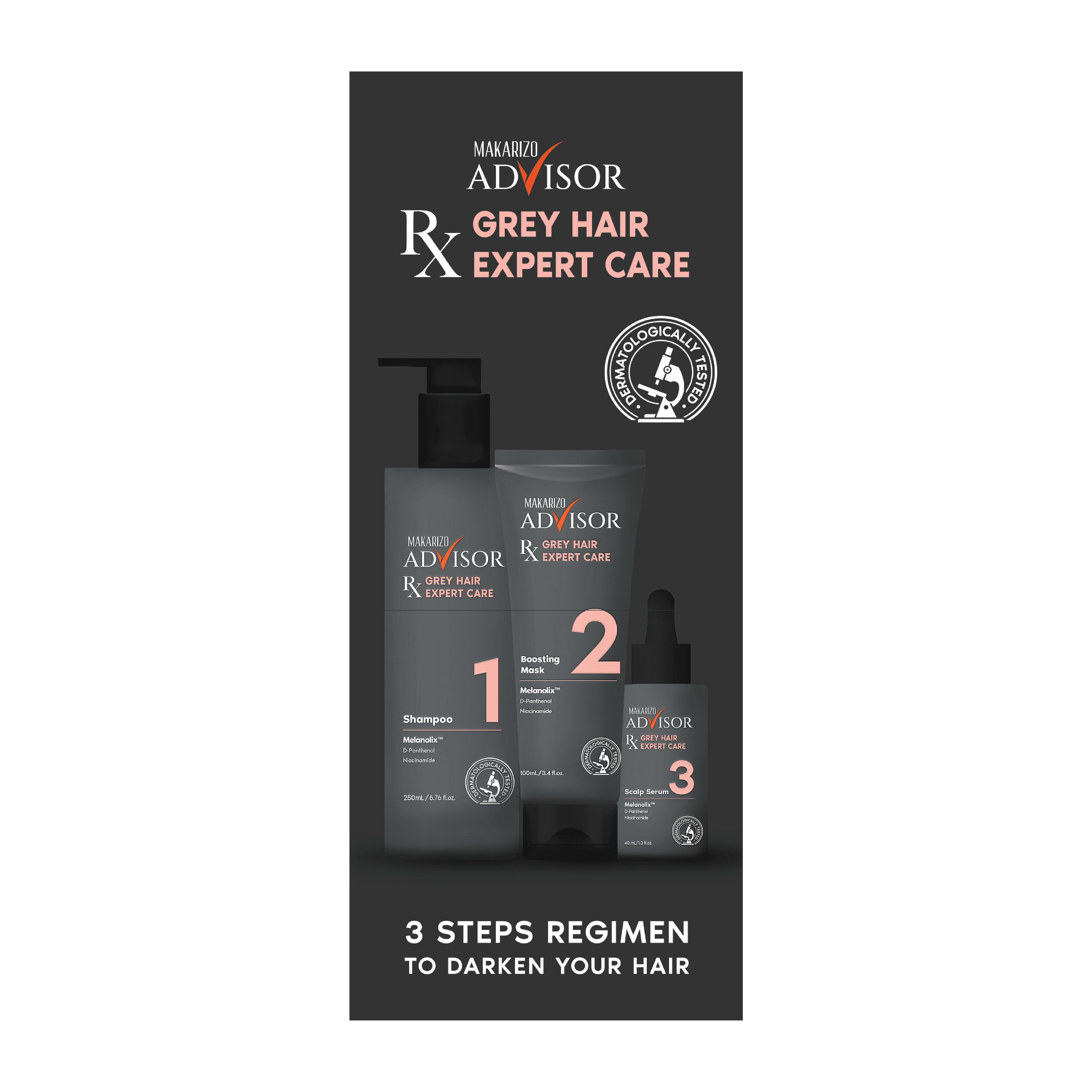 Advisor RX Grey Hair 3 Steps Regimen Complete Package