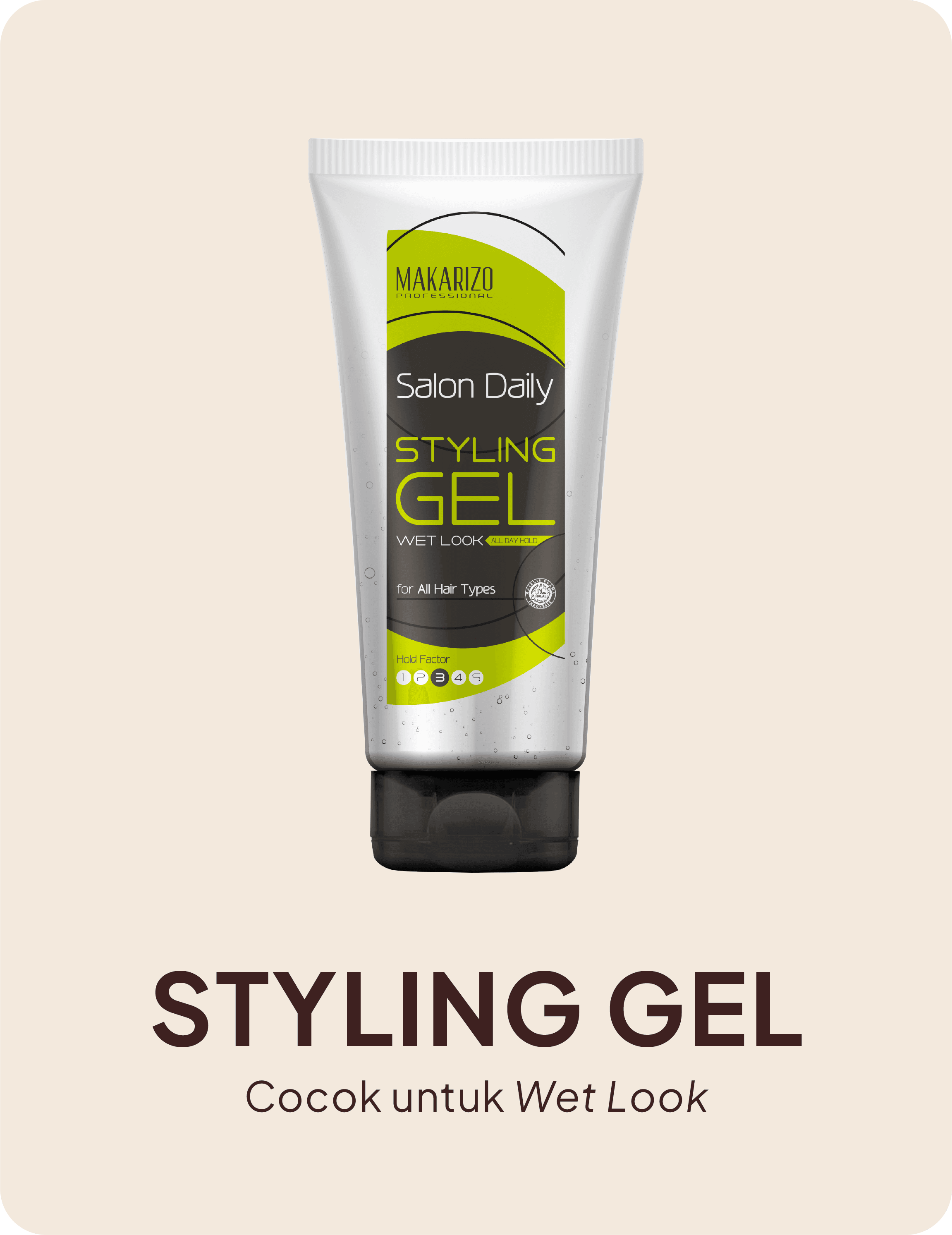 Salon Daily Styling Gel — cocok untuk wet look