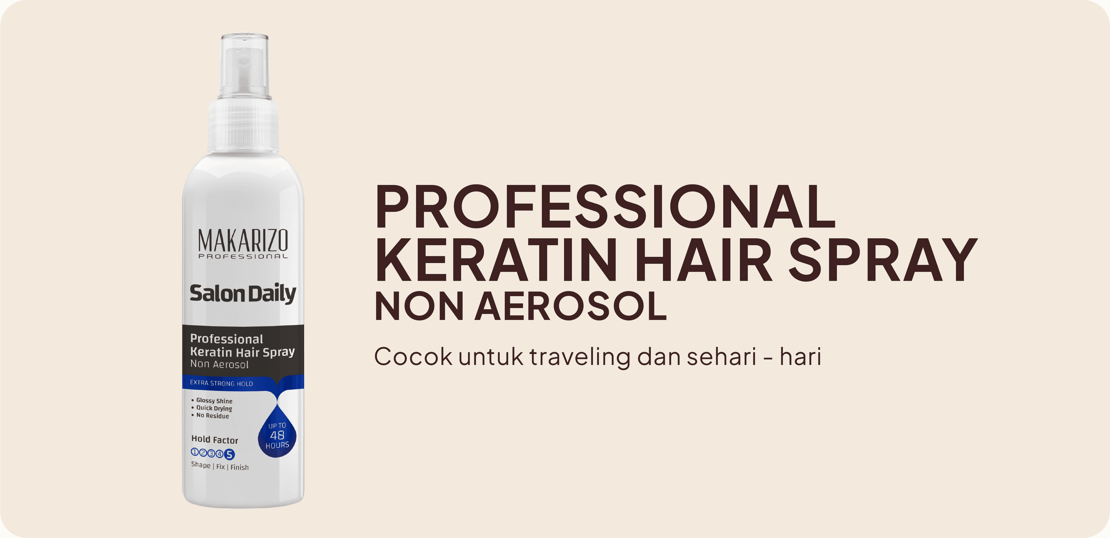Salon Daily Professional Keratin Hair Spray Non Aerosol — cocok untuk traveling dan sehari-hari