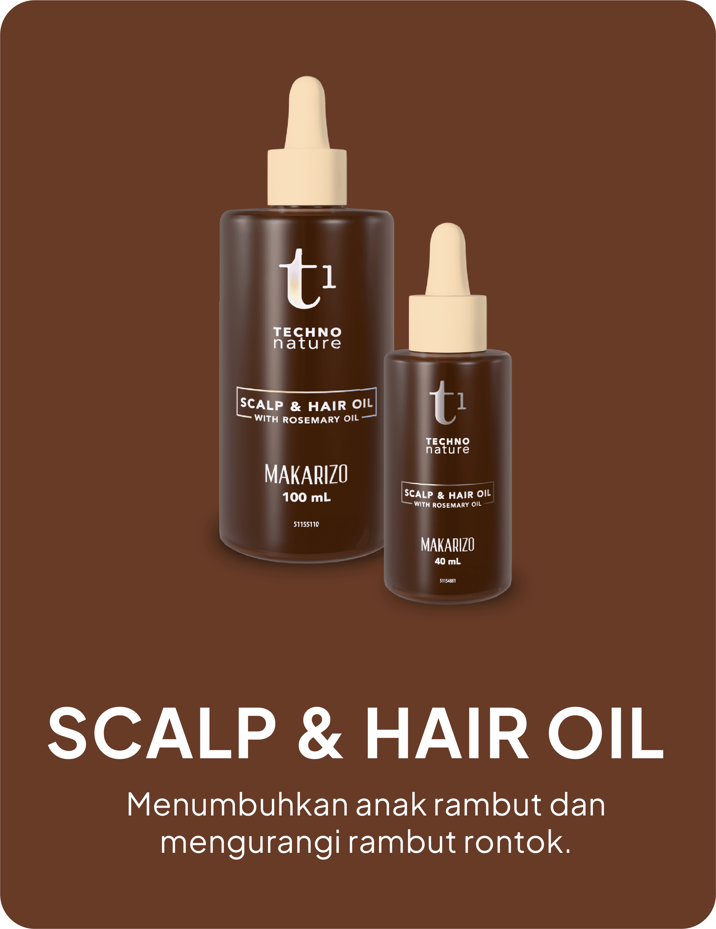 Scalp & Hair Oil dengan Rosemary Oil