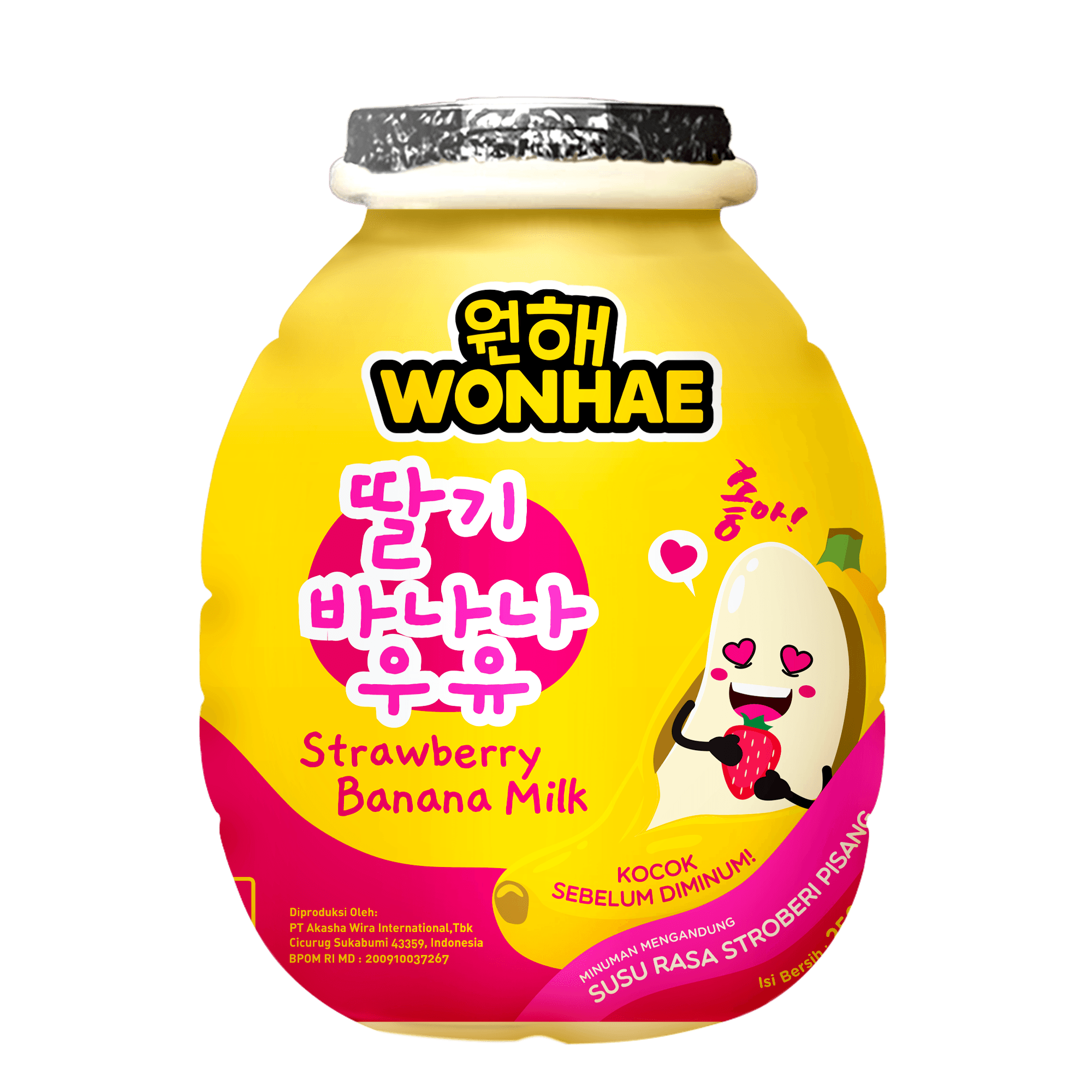 Wonhae Banana Milk Strawberry 250 mL