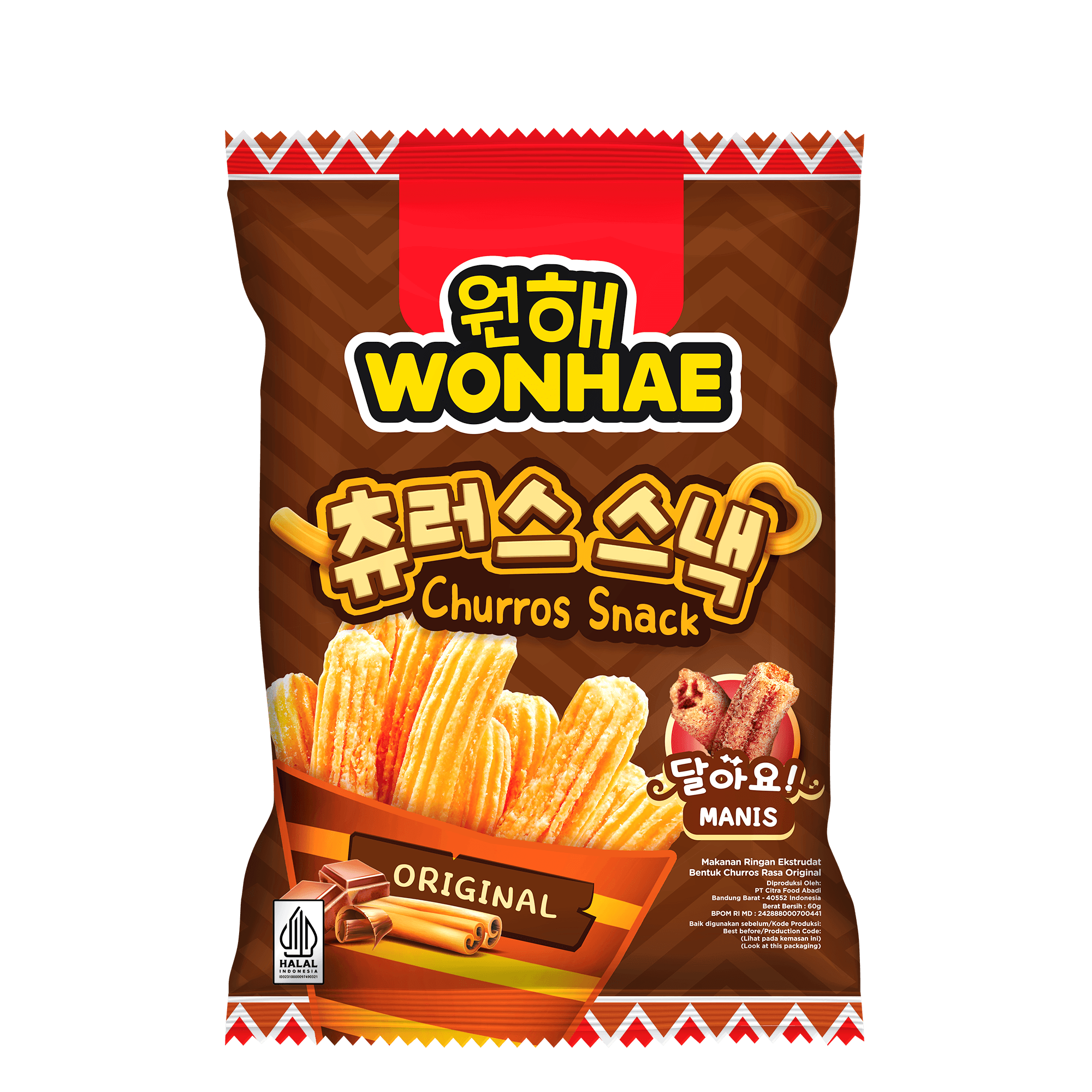 Wonhae Churros Snack Original 60 g