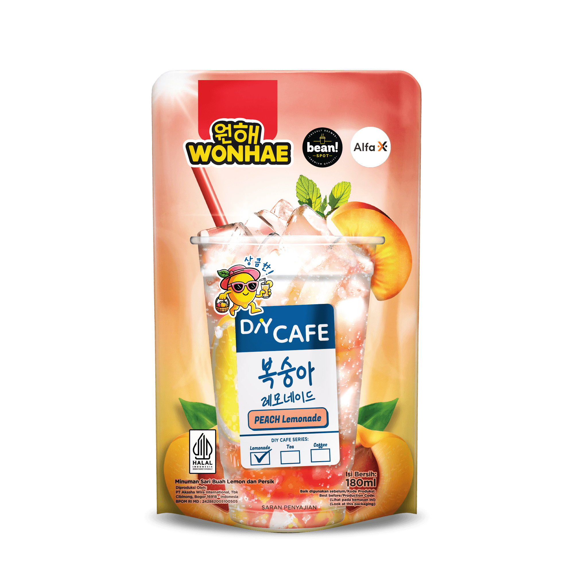 Wonhae DIY Cafe Peach Lemonade 180 mL