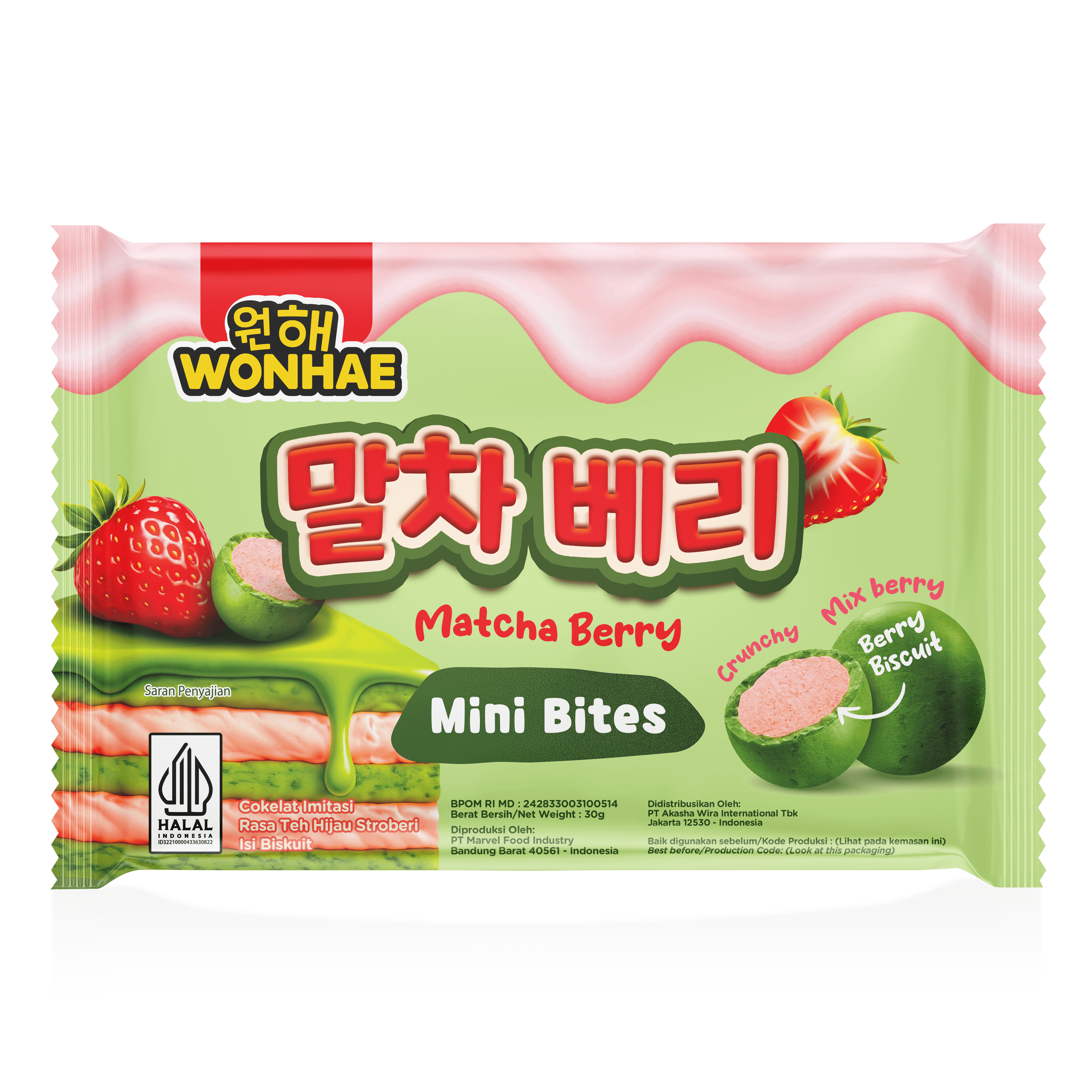 Wonhae Matcha Berry Mini Bites 30 g