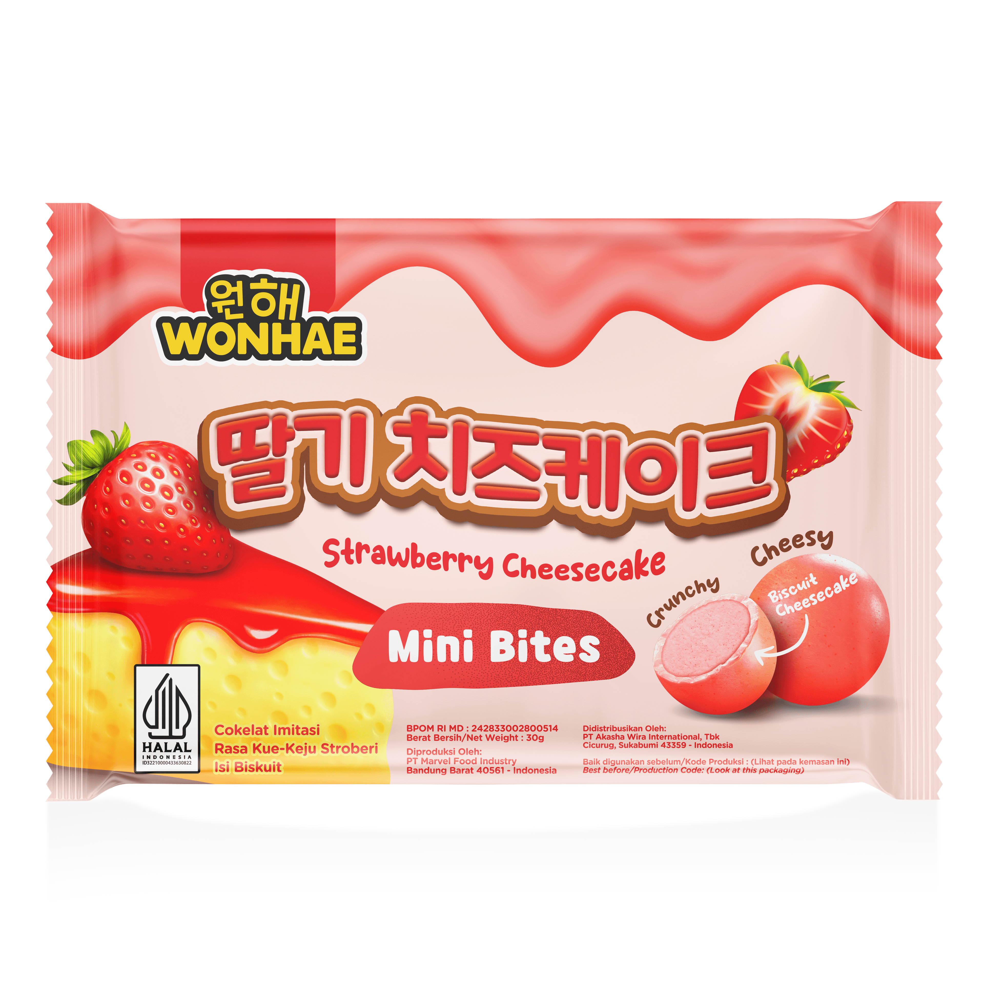 Wonhae Strawberry Cheesecake Mini Bites 30 g