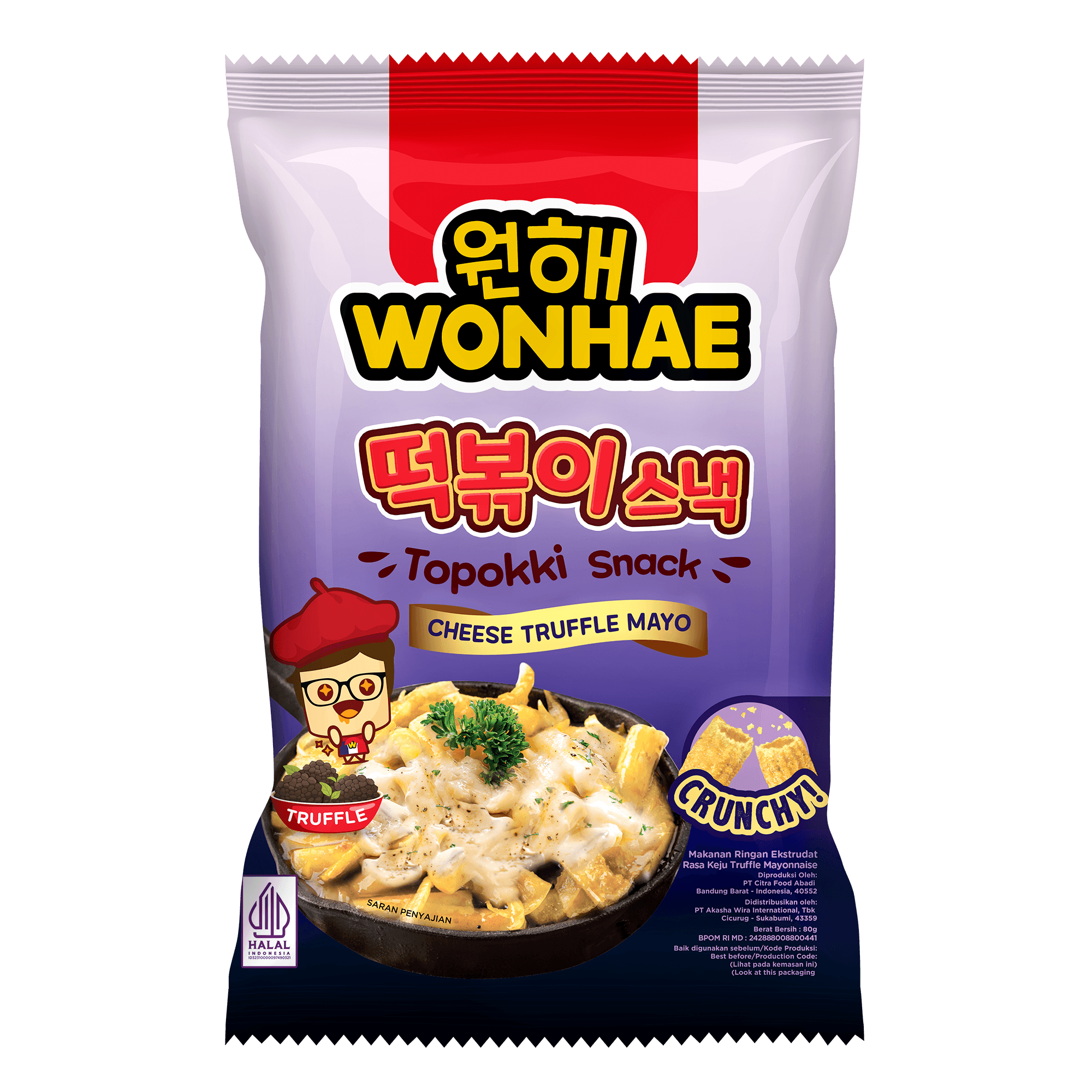 Wonhae Topokki Snack Cheese Truffle Mayo 80 g