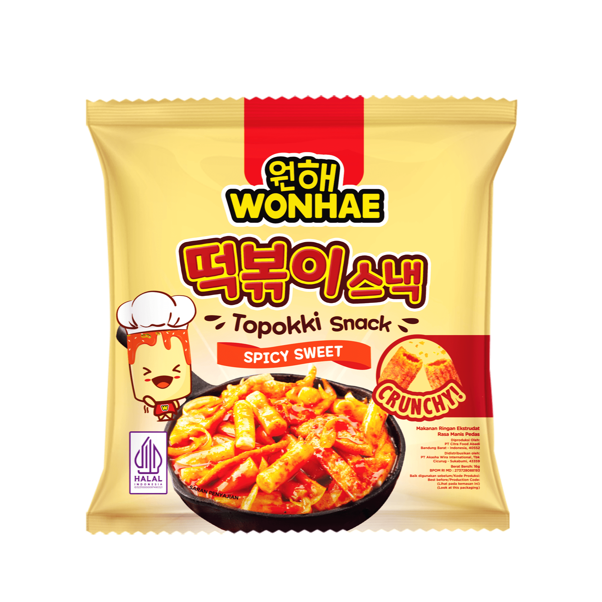 Wonhae Topokki Snack Sweet & Spicy 16 g